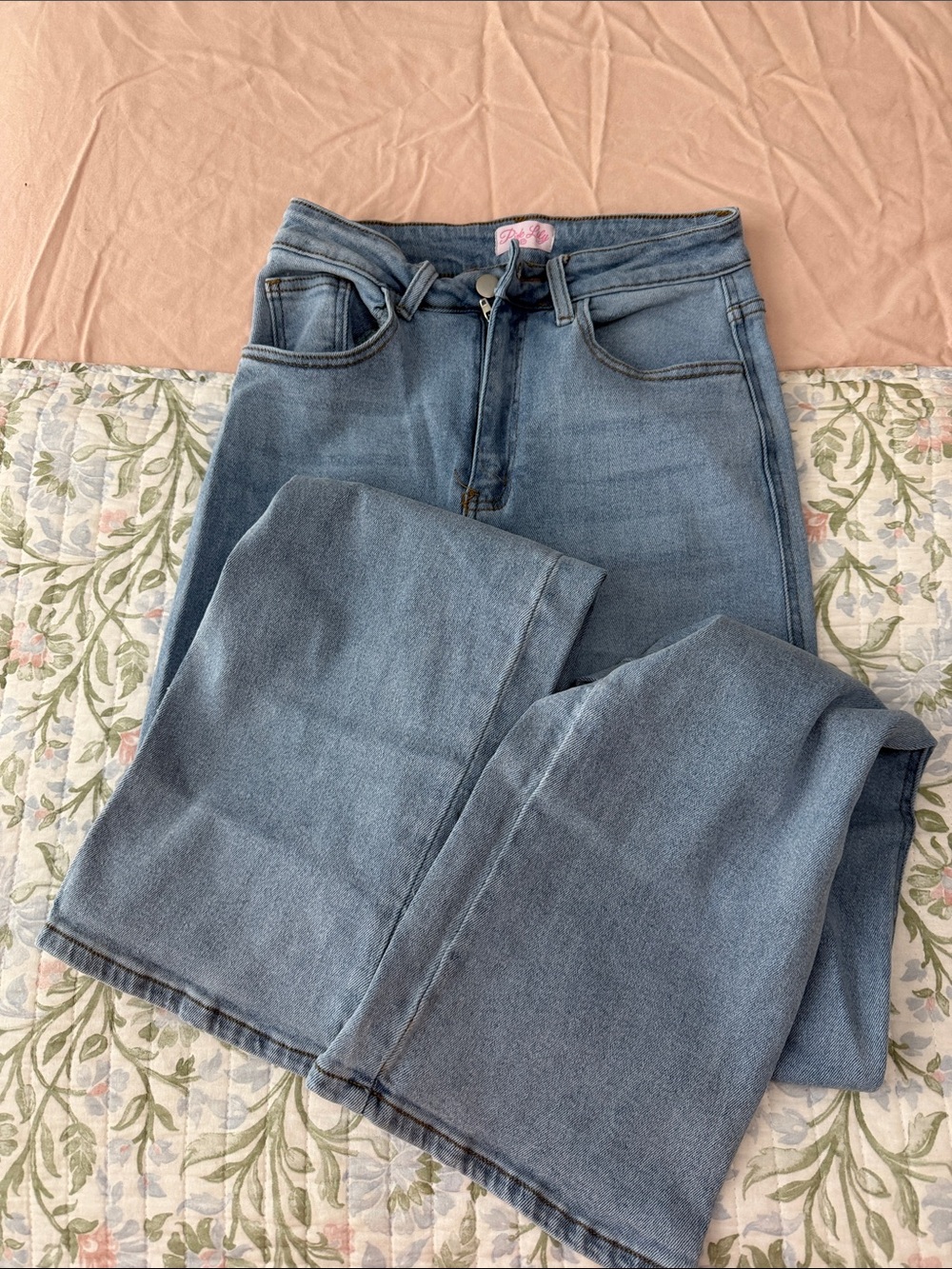 Pink Lily Light Blue Straight Leg Jeans
